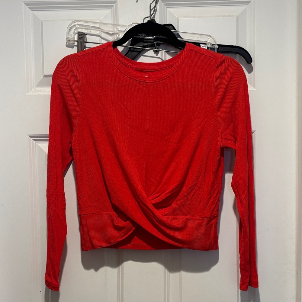 All In Motion Red Long Sleeve Top